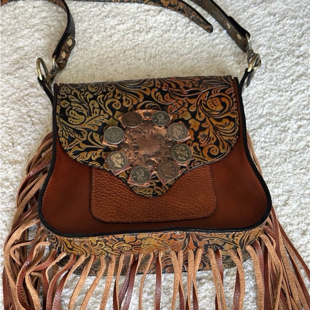 Bohemian Brown and Tan Fringe Bag